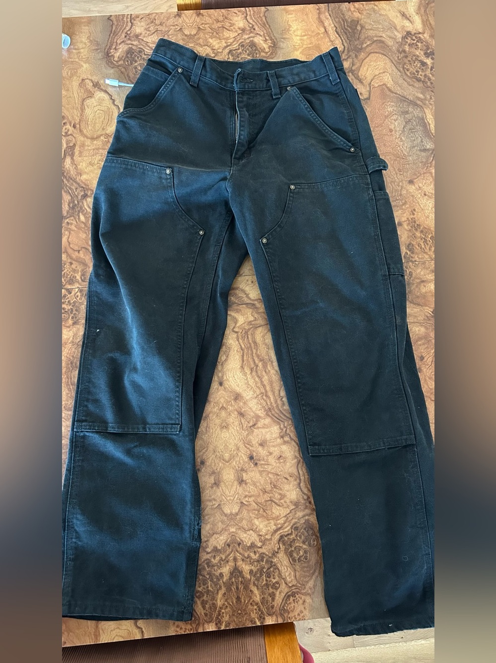 Men's Black double knee carhartt pants 30x30